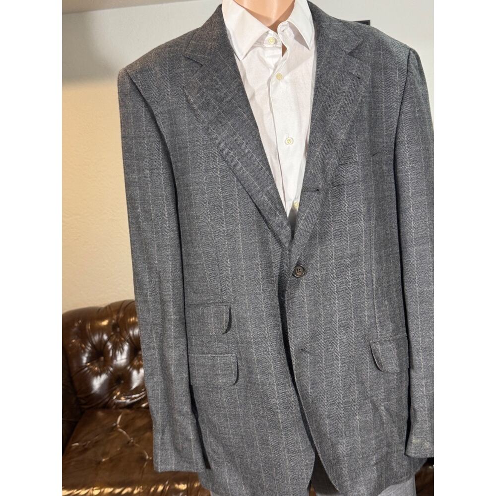 Brunello Cucinelli Herringbone Tweed deconstructed blazer 56IT 46R Wool Cashmere
